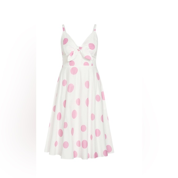 City Chic Dresses & Skirts - NWOT CITY CHIC Holly Spot Pink Polka Dot Dress
